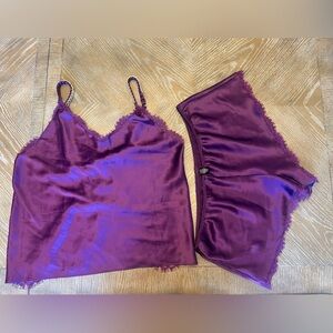 Victoria’s Secret purple satin cami sleep set in size LG